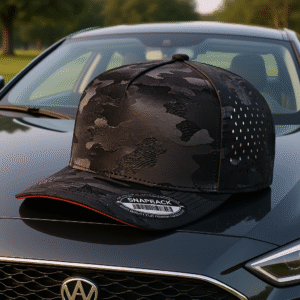 Alternative view of Camo Snapback Hat – Adjustable Flat Bill Cap